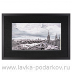Картина на холсте "Старая Москва. Кремлевская набережная" 55 х 37 см